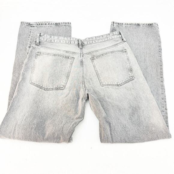 Zara Wide Leg Denim Jeans Zip Fly Gray Wash Loose Fit Size 12 - Picture 5 of 6